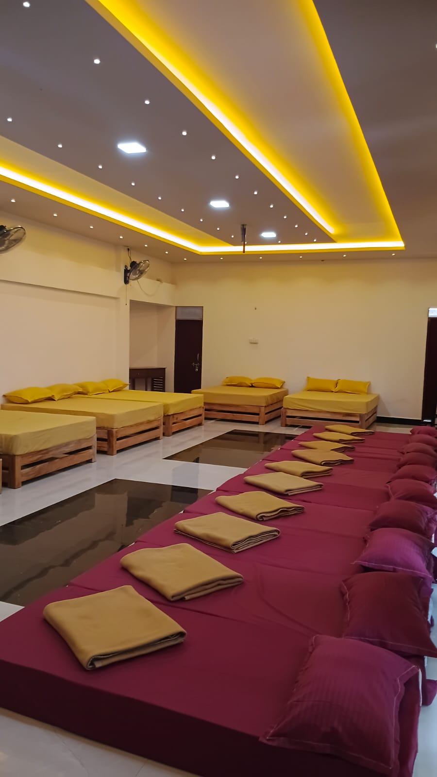 Spacious dormitory room interior